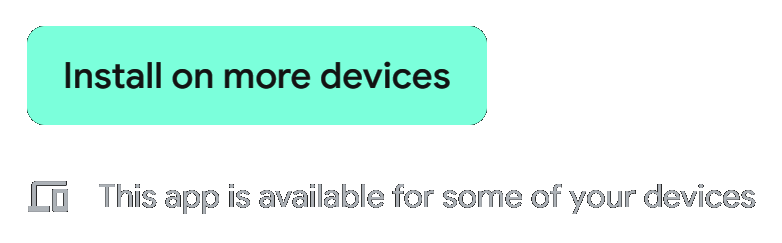 Google Play Website Install button